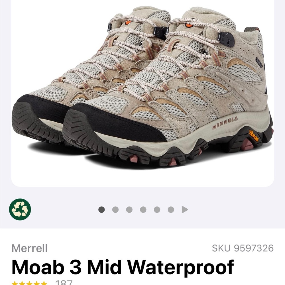 Merrell Moab 3 Mid Waterproof Gently used hiking boots